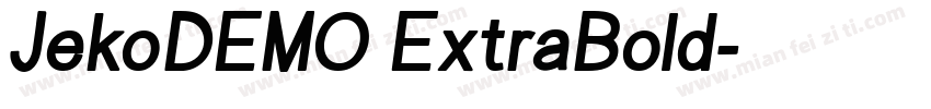 JekoDEMO ExtraBold字体转换